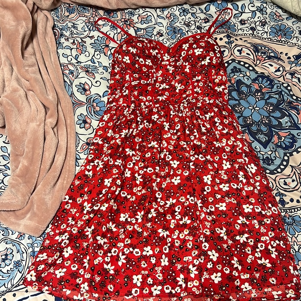 Collective Red/Floral dress
